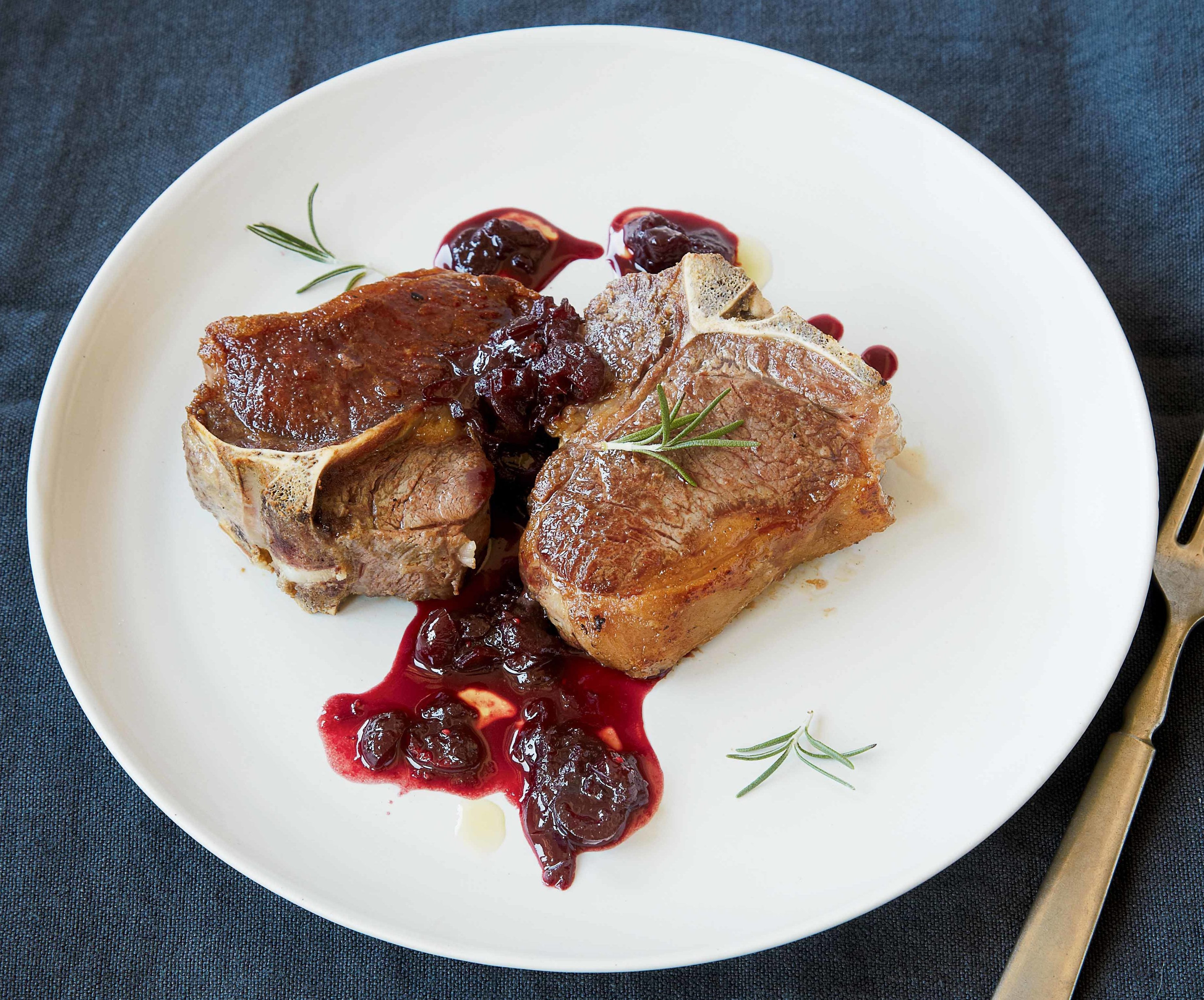 Seared Loin Lamb Chops With Red Wine Sauce Lidia