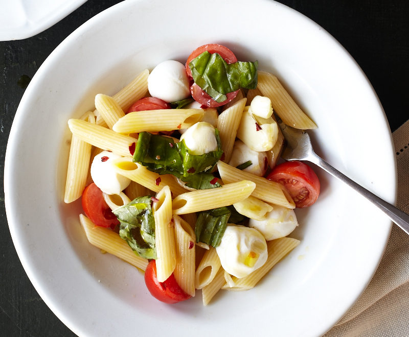 Penne with Cherry Tomatoes, Basil, and Mozzarella - Lidia