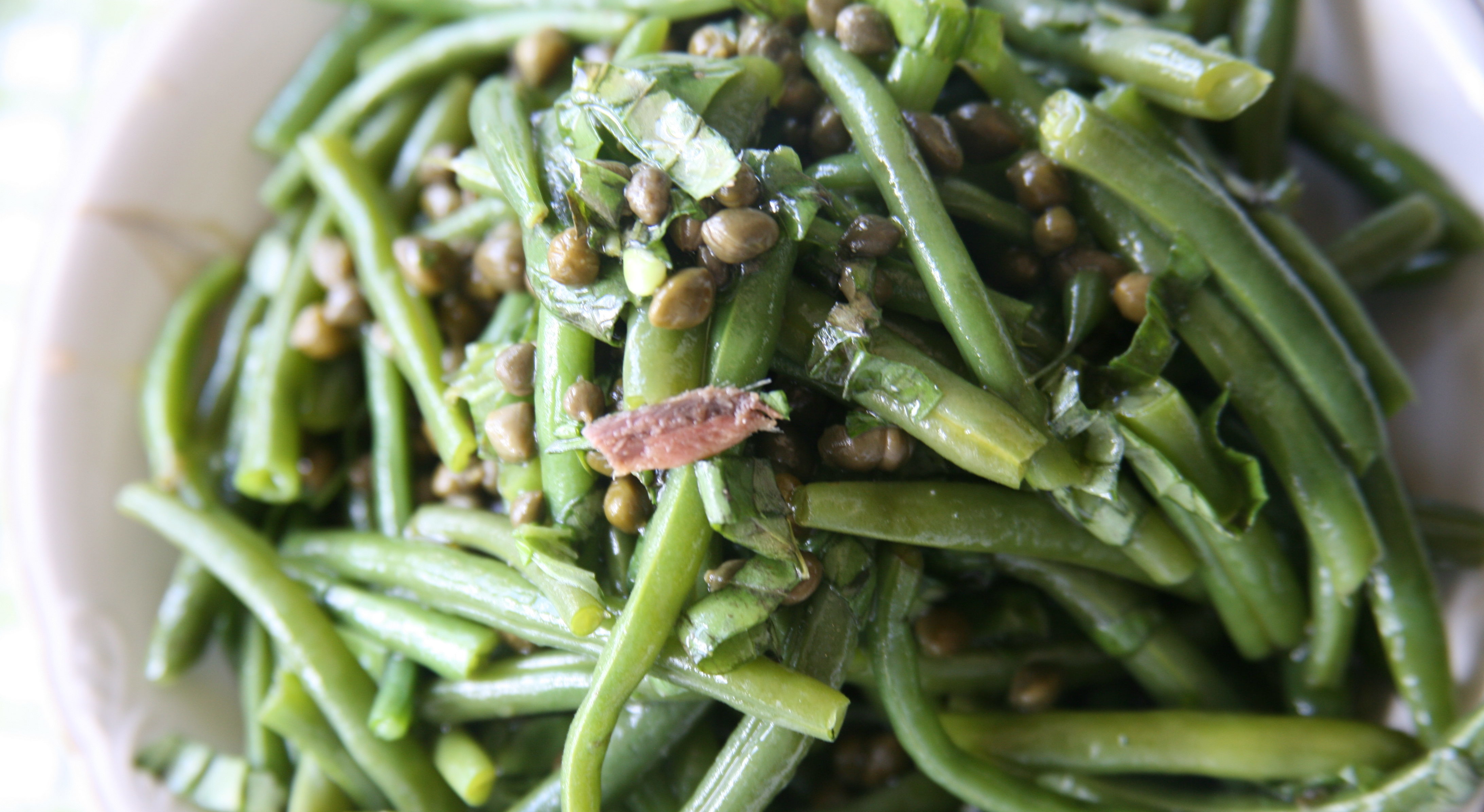 STRING BEANS, CAPERS, AND BASIL SALAD Lidia
