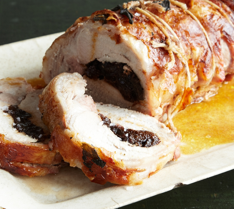 Roasted Loin Of Pork Stuffed With Prunes - Lidia