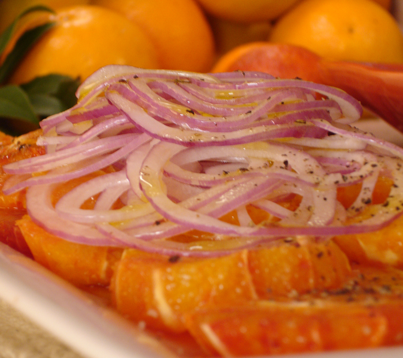Orange and Red Onion Salad Lidia