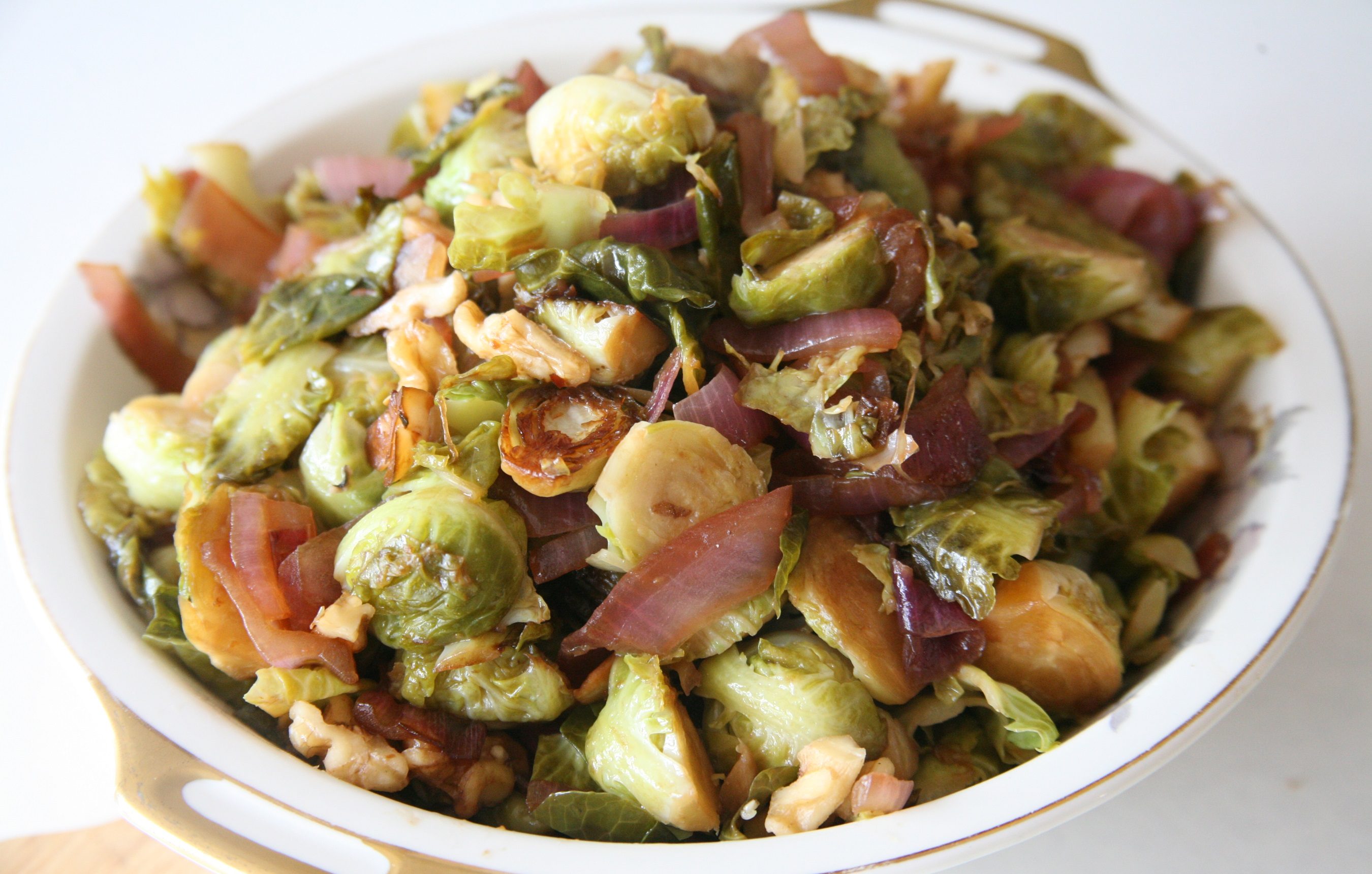 Sautéed Brussels Sprouts with Walnuts Lidia
