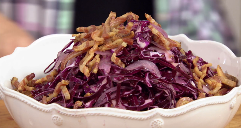 Red Cabbage and Bacon Salad Lidia