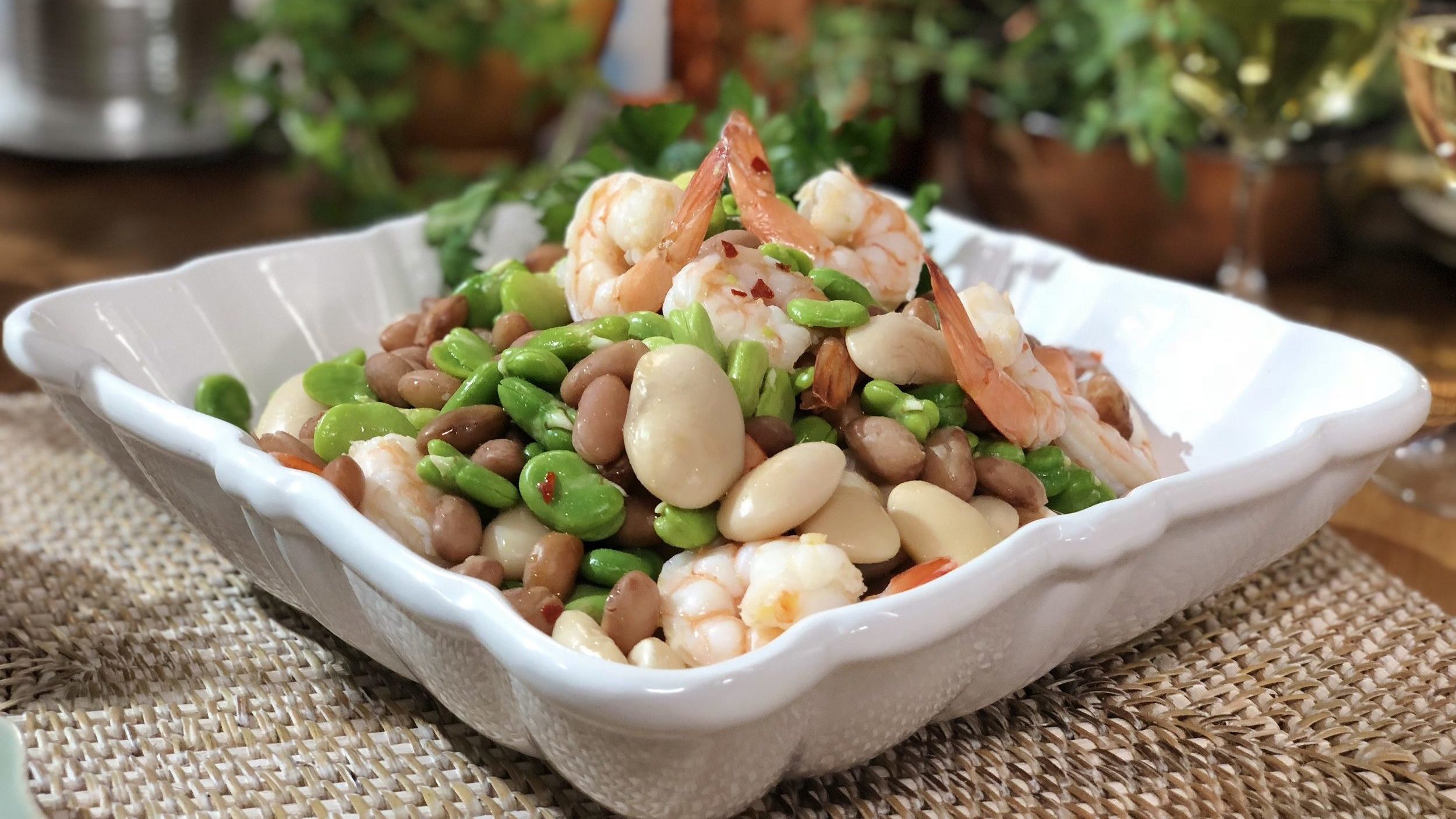 SHRIMP AND MIXED BEAN SALAD Lidia