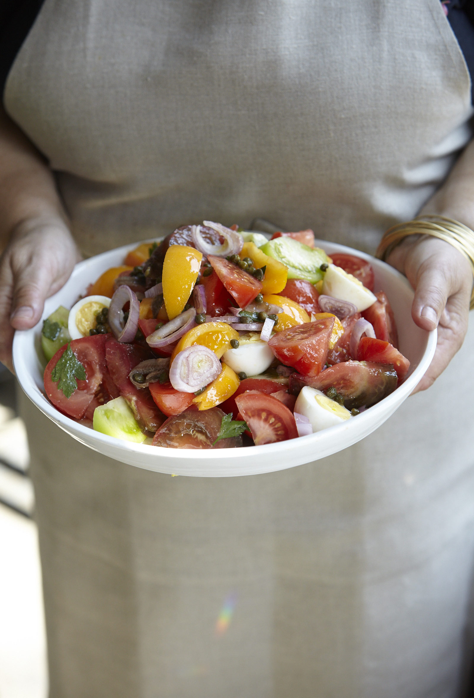 SUMMER TOMATO SALAD WITH ANCHOVIES AND CAPERS Lidia