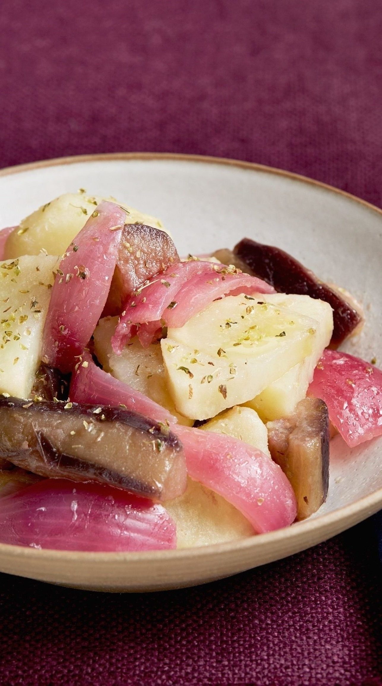 Eggplant, Onions, and Potatoes Lidia