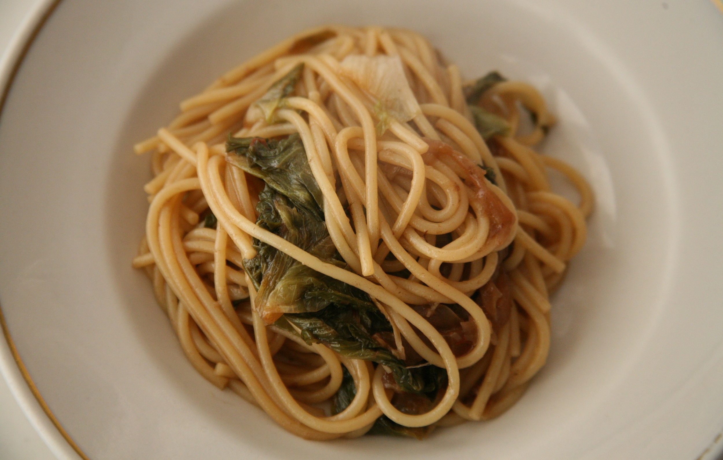 SPAGHETTI WITH FENNEL AND BITTER GREENS Lidia