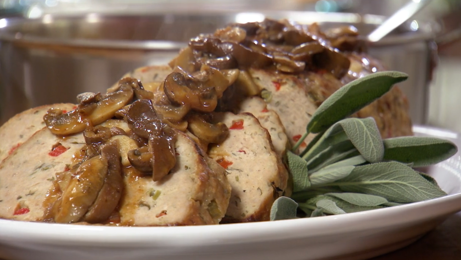 TURKEY MEATLOAF WITH MUSHROOM SAUCE Lidia