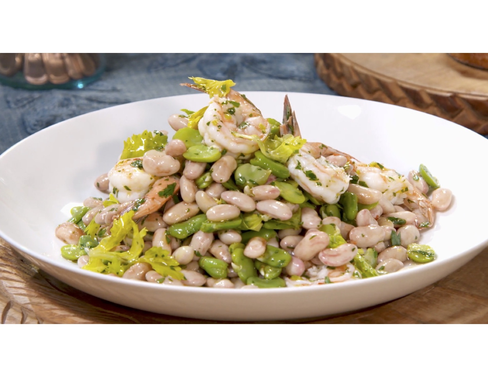 Shrimp and Mixed Bean Salad Lidia