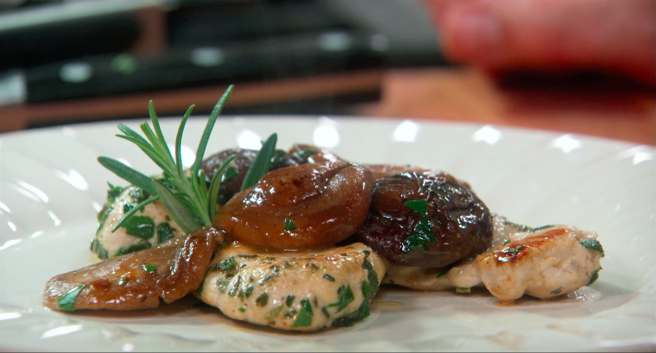 Seared Marinated Chicken Breast with Shiitake Mushrooms Lidia