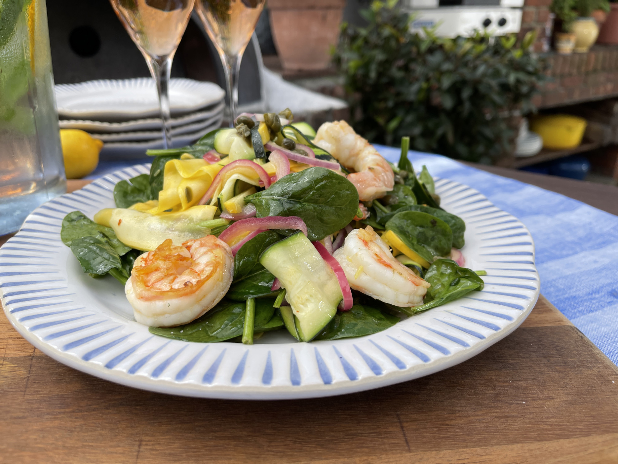 Warm Shrimp and Squash Ribbon Salad - Lidia