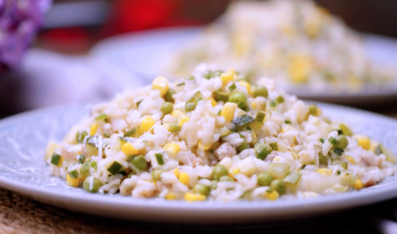 Zucchini, Peas, and Pancetta Risotto Lidia